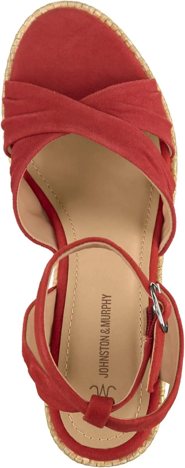 Johnston & Murphy Women’s Marcia Cross-Band Sandal, Platform Sandals, Wedge Heels for Women