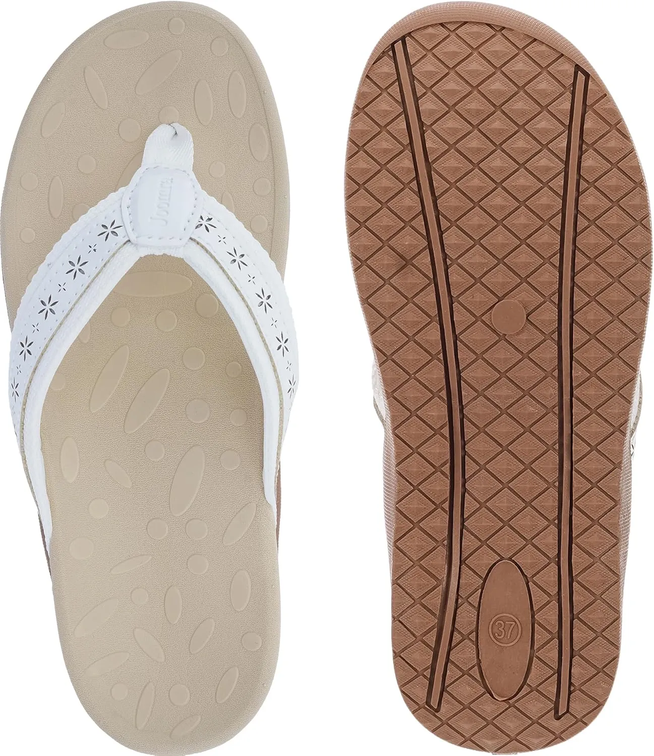 Joomra Women's Flip Flops Arch Support Orthotic Toe Post Thong Sandals