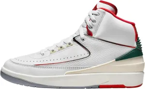 Jordan Mens Air 2 "Italy - White/Fire Red-Fir-Sail-Cement Grey - Size 13