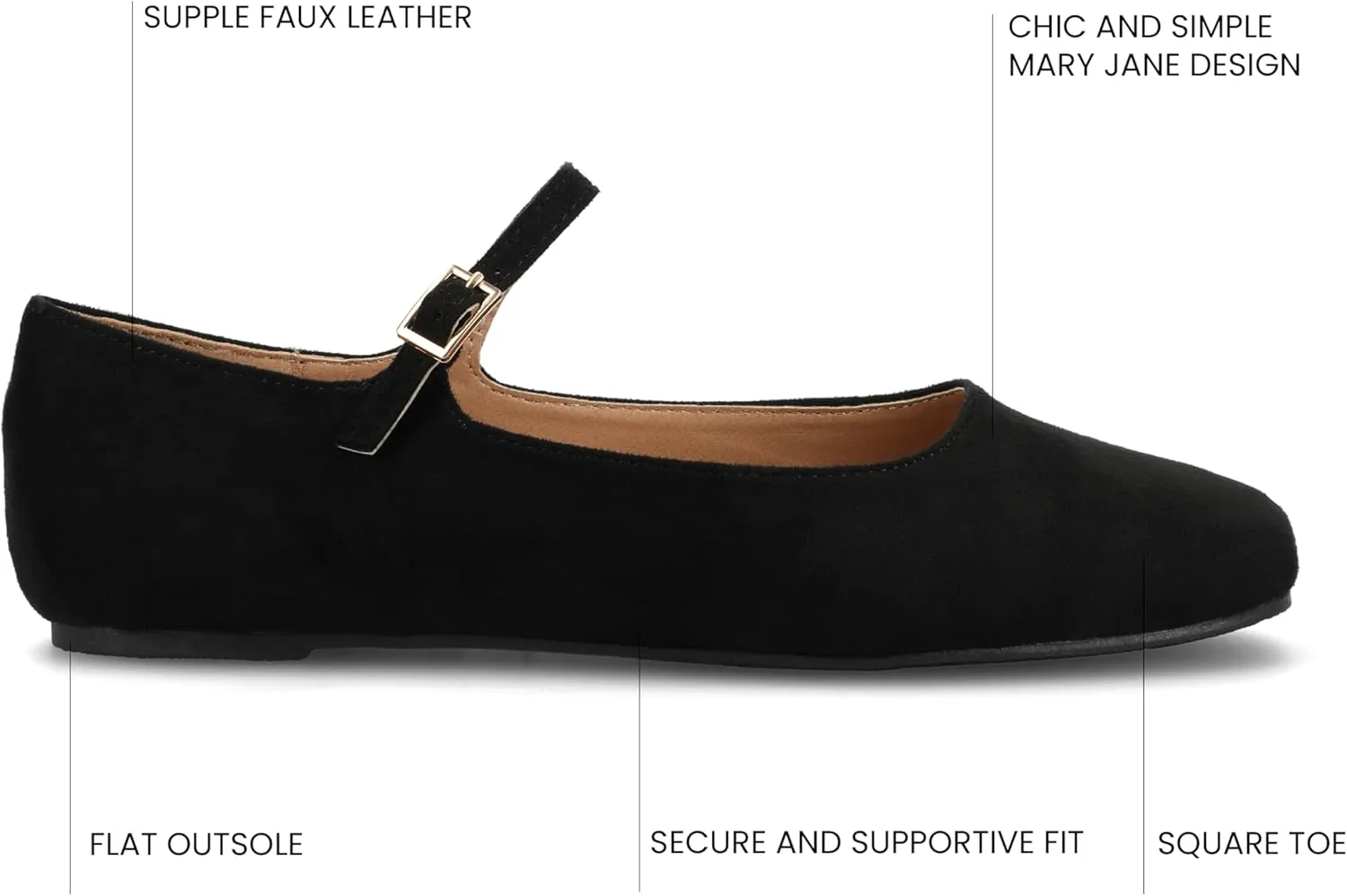 Journee Collection Women's Carrie Mary Jane Flat