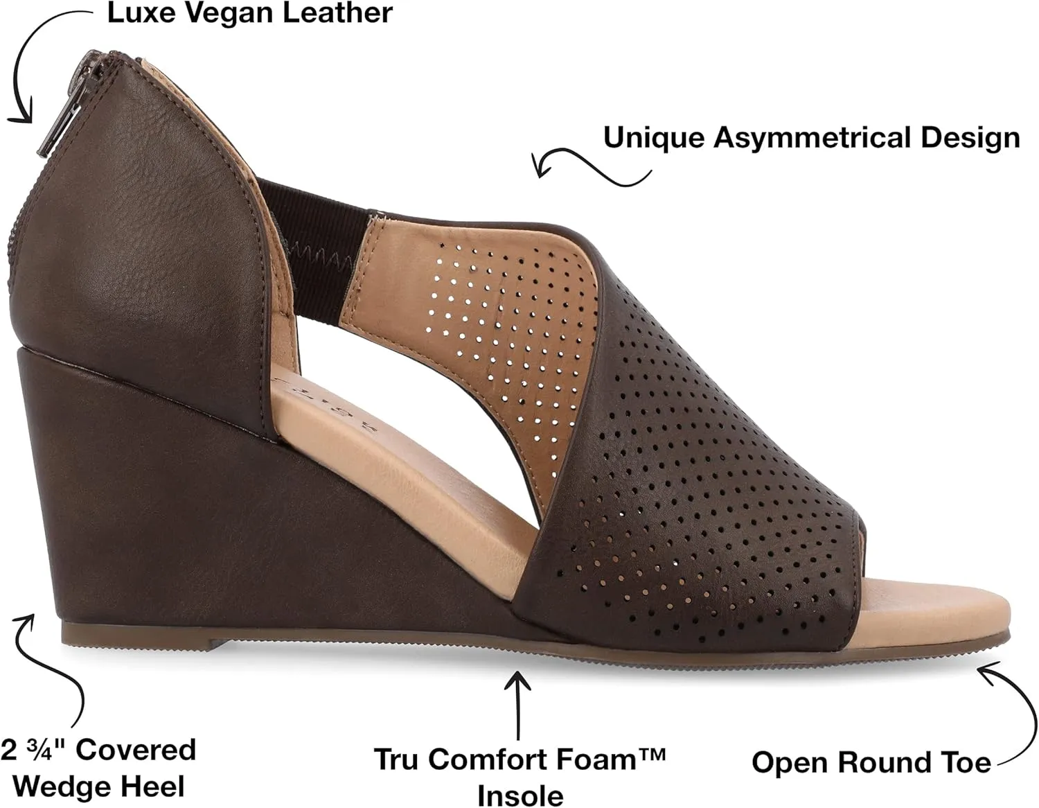 Journee Women's Comfort Foam Aretha Wedge Sandals