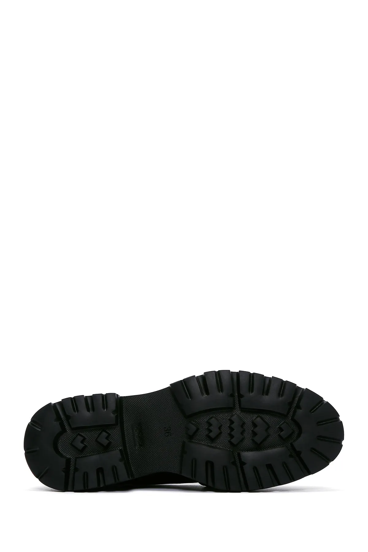 Kadın Siyah Tokalı Maskülen Loafer