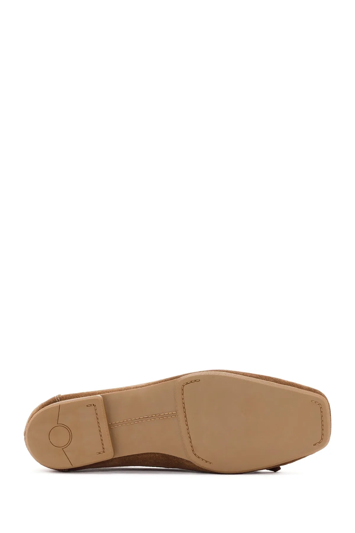 Kadın Taba Püsküllü Süet Deri Maskülen Loafer