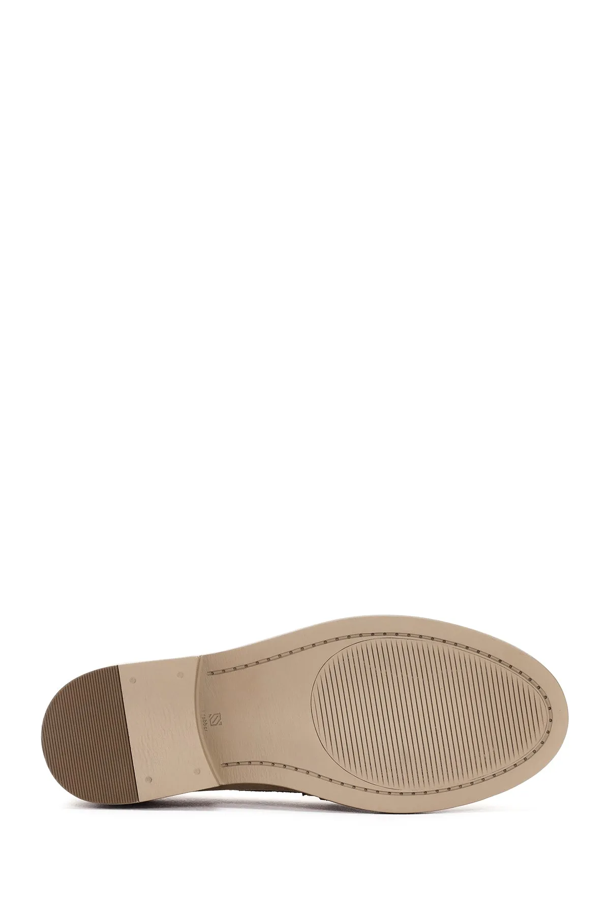 Kadın Vizon Süet Deri Maskülen Loafer