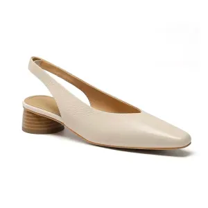 Karina Leather Flat Slingback Sandals