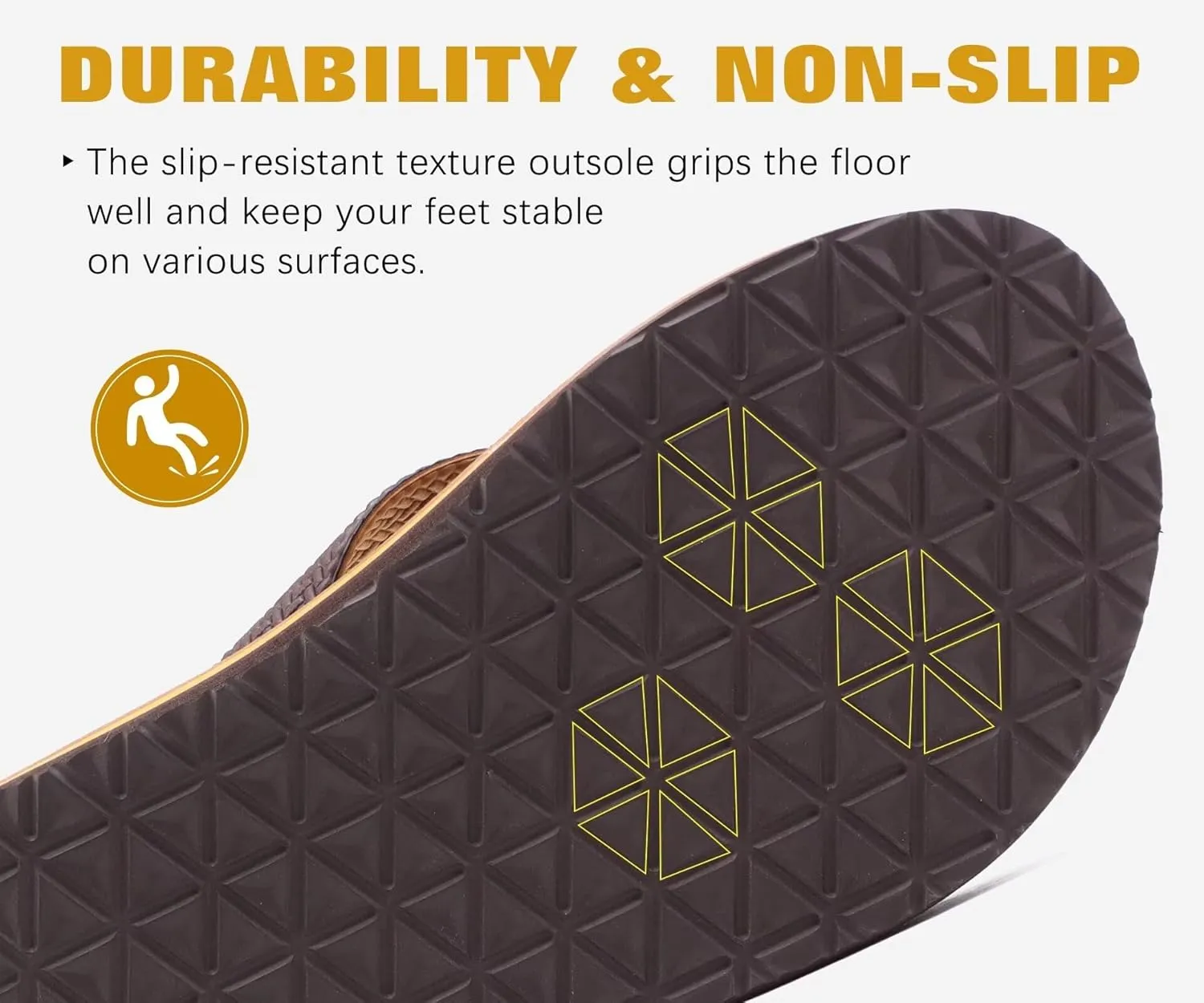 KuaiLu Men's Leather Flip Flops Arch Support Summer Beach Pool Water Thong Sandals Waterproof Rubber Walking Shoes