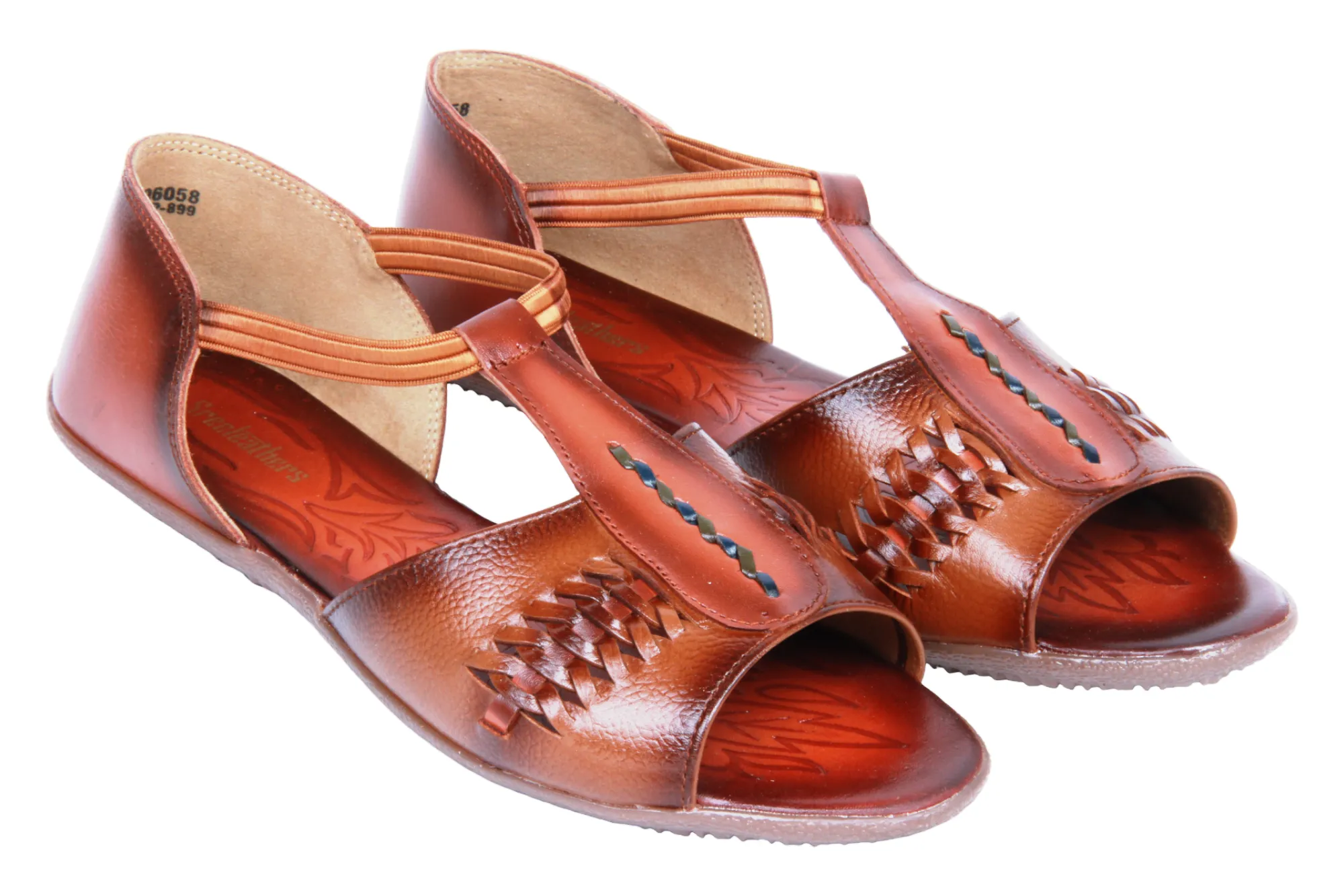 LADIES FLAT LEATHER SANDAL 996058