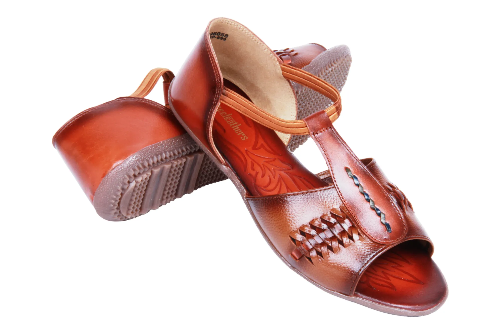 LADIES FLAT LEATHER SANDAL 996058