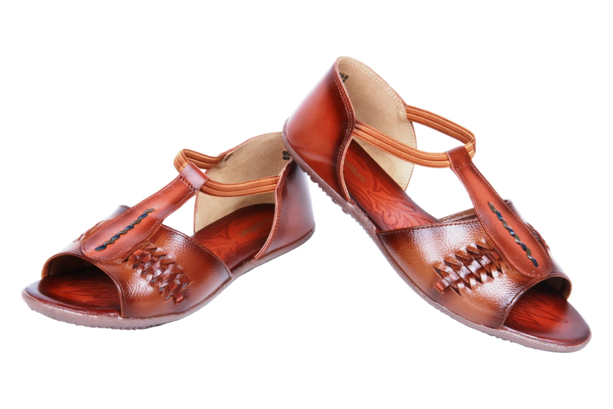 LADIES FLAT LEATHER SANDAL 996058