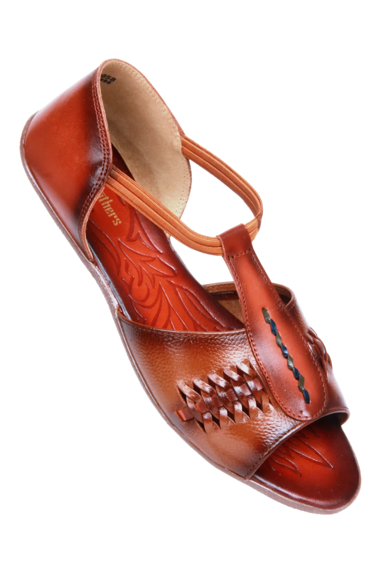 LADIES FLAT LEATHER SANDAL 996058