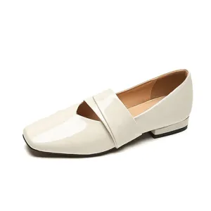 Ladies Square Toe Flat Shoes