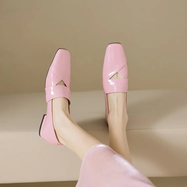 Ladies Square Toe Flat Shoes