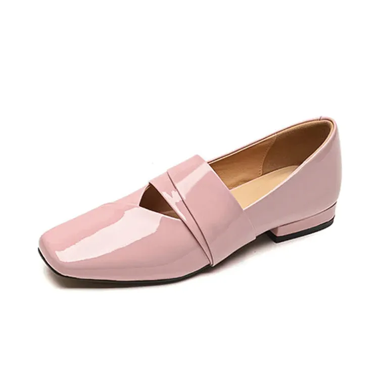 Ladies Square Toe Flat Shoes