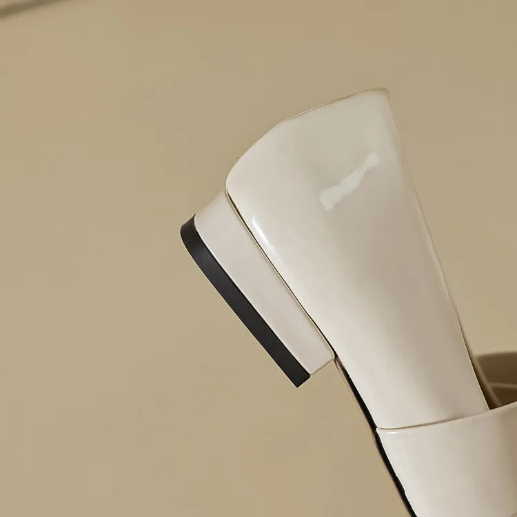 Ladies Square Toe Flat Shoes