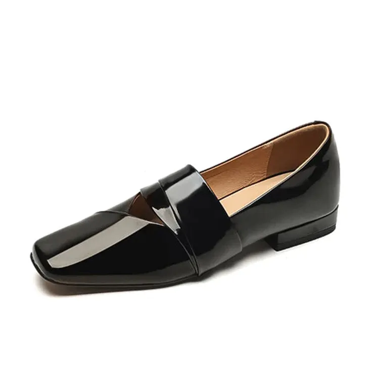 Ladies Square Toe Flat Shoes