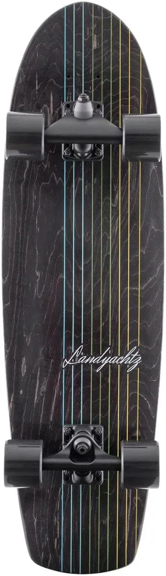 Landyachtz Butter Lines Pre-Built Longboard Complete - Black