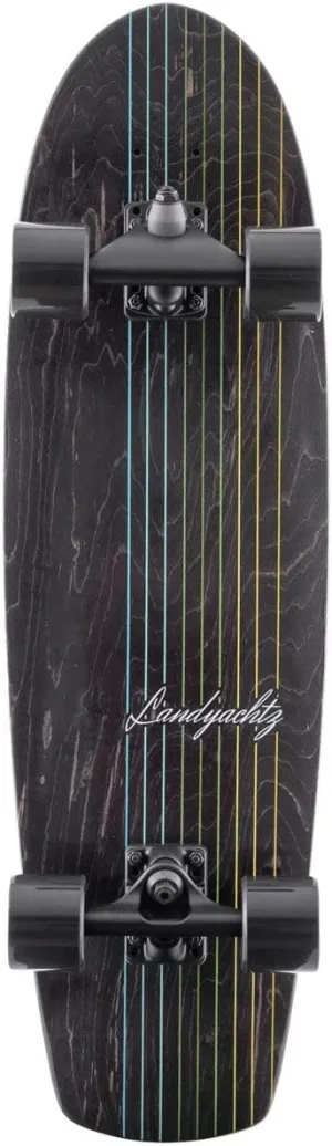 Landyachtz Butter Lines Pre-Built Longboard Complete - Black