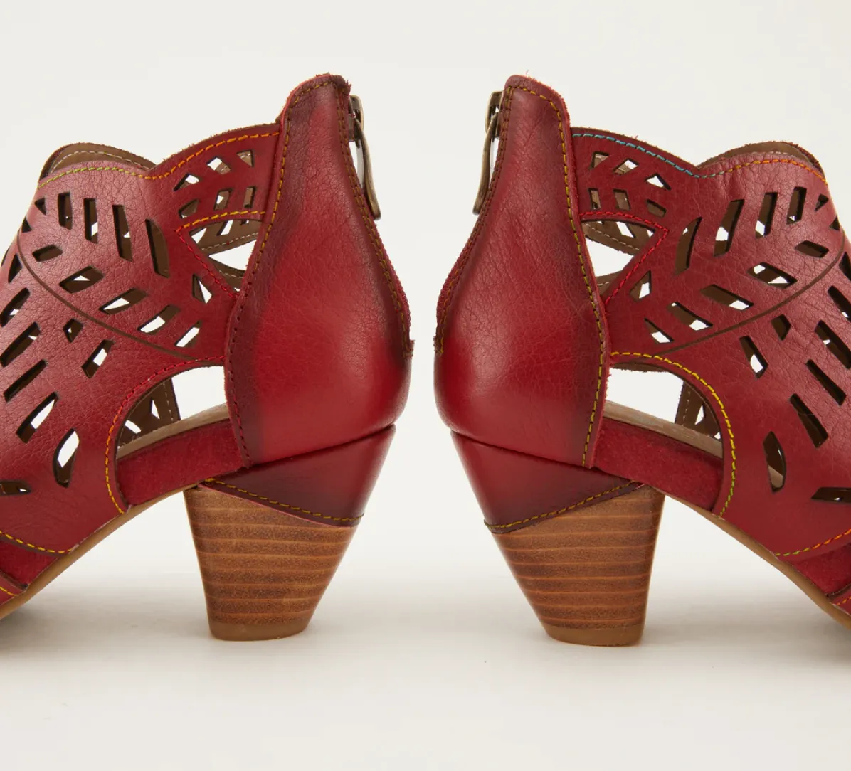 L'Artiste Icon Tooled Leather Ankle Sandal