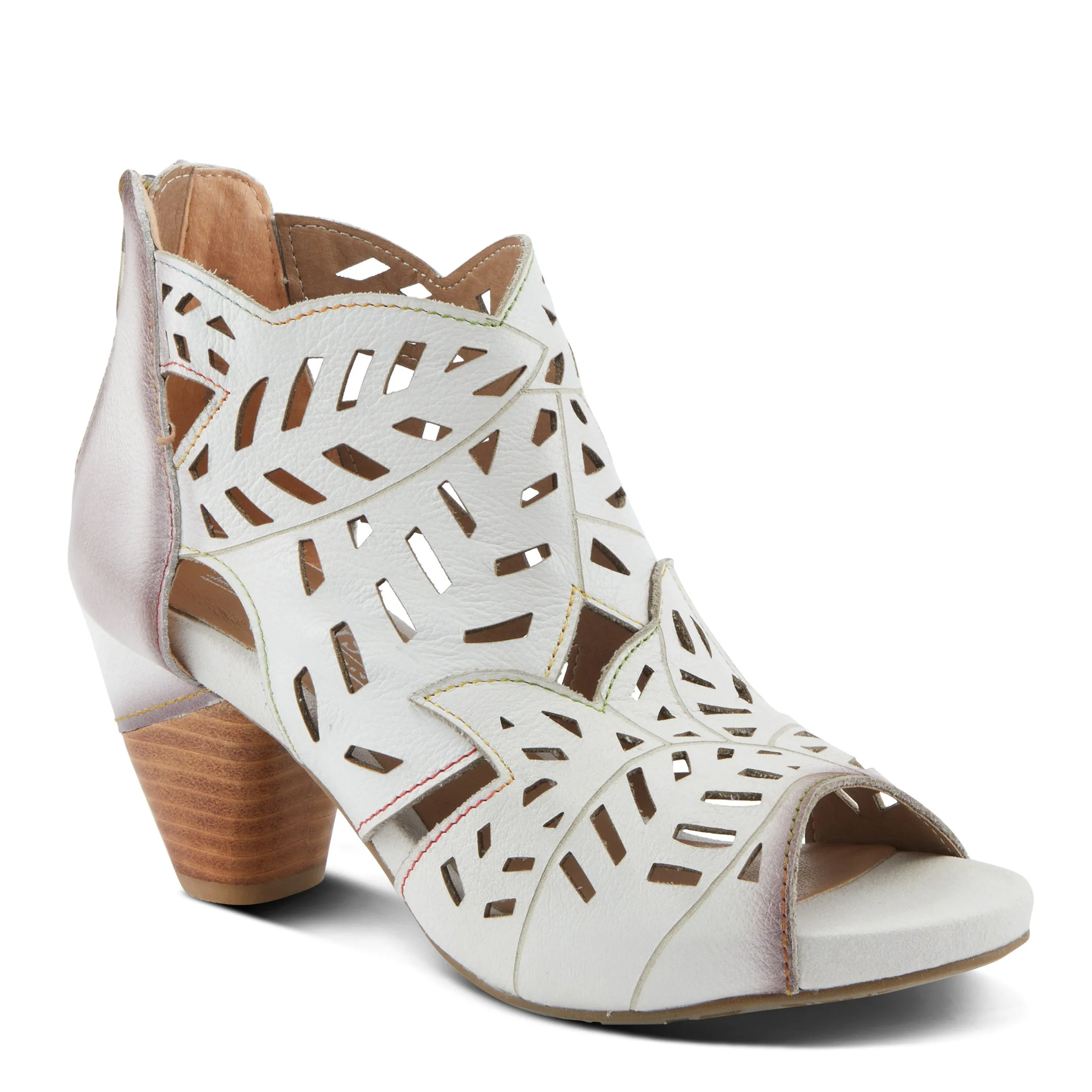 L'Artiste Icon Tooled Leather Ankle Sandal
