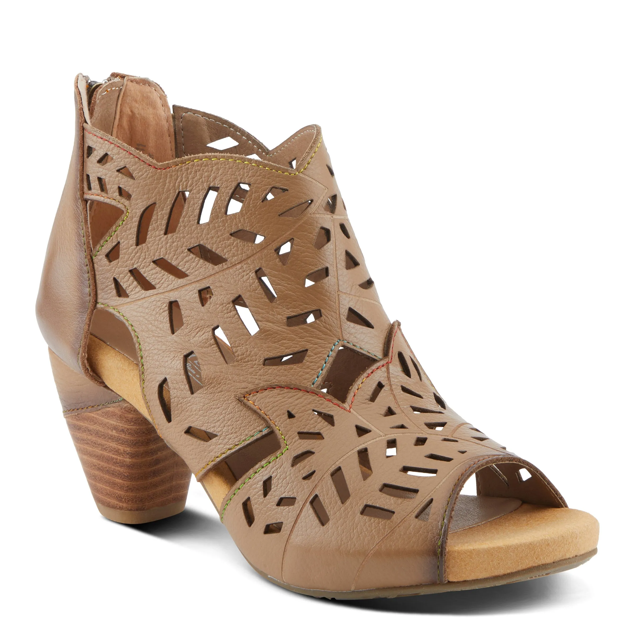 L'Artiste Icon Tooled Leather Ankle Sandal