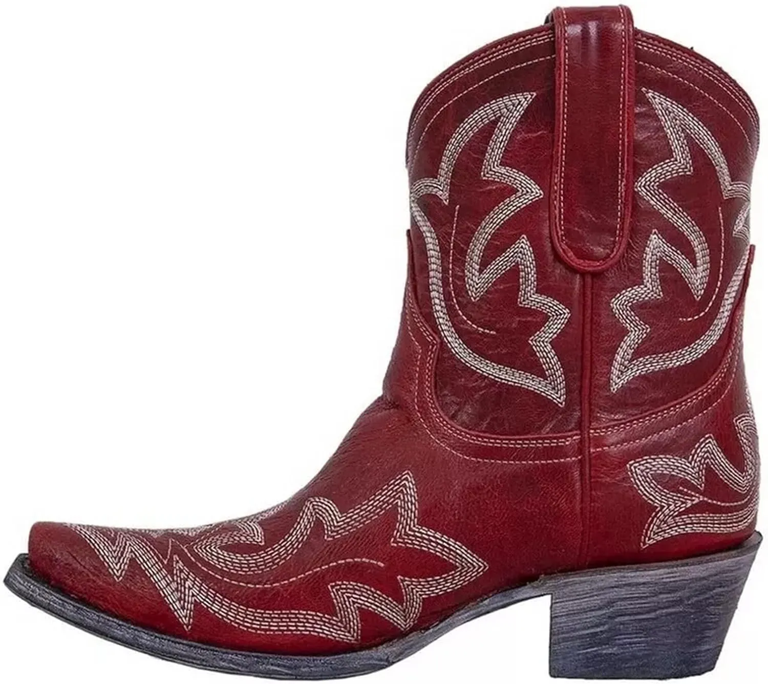 Lausiuoe Boots For Women Ankle Booties Flat Heel Fashion Slip On Elastic Western Shoes Casual Combat Short Booties 2024