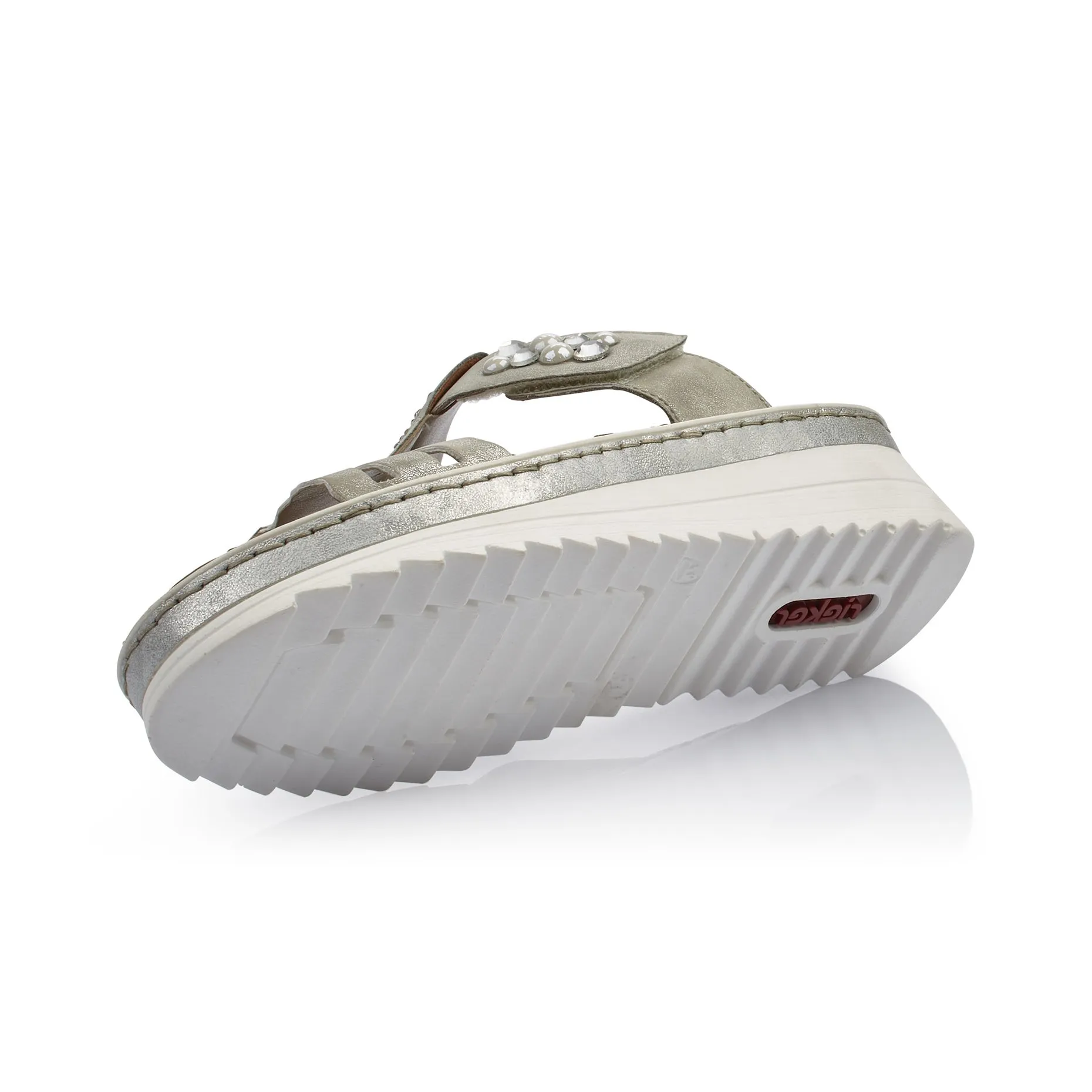 LDS WEDGE MULE - SILVER