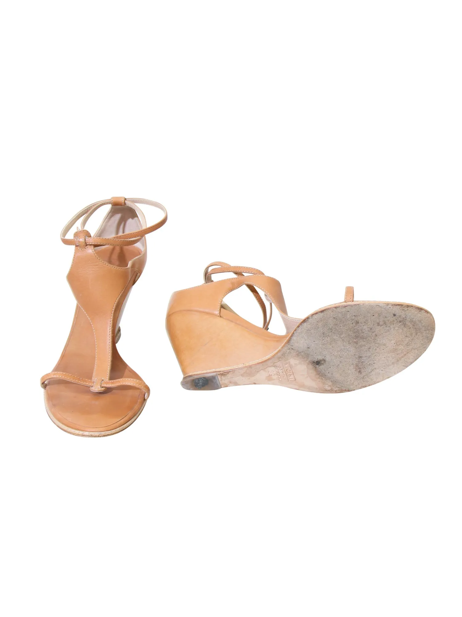 Leather Wedge Sandals