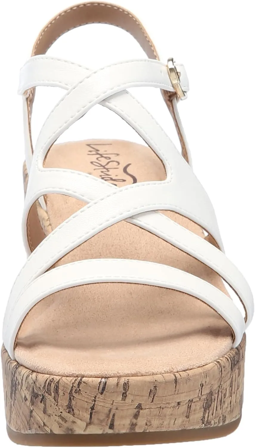 LifeStride Women's Bailey Strappy Platform Wedge Sandals