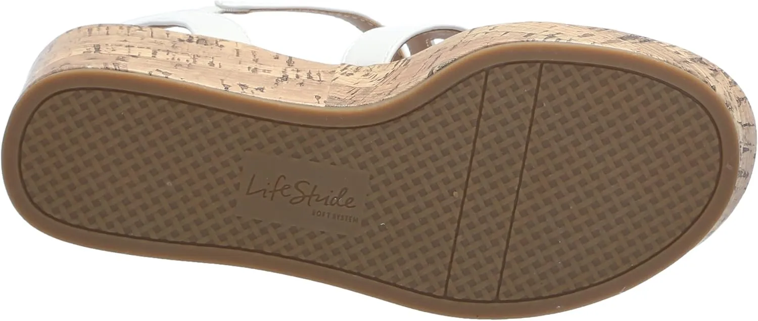 LifeStride Women's Bailey Strappy Platform Wedge Sandals