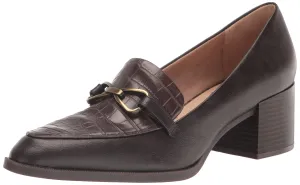 LifeStride Womens Devyn 2 Block Heel Loafer Dark Chocolate 8.5 W