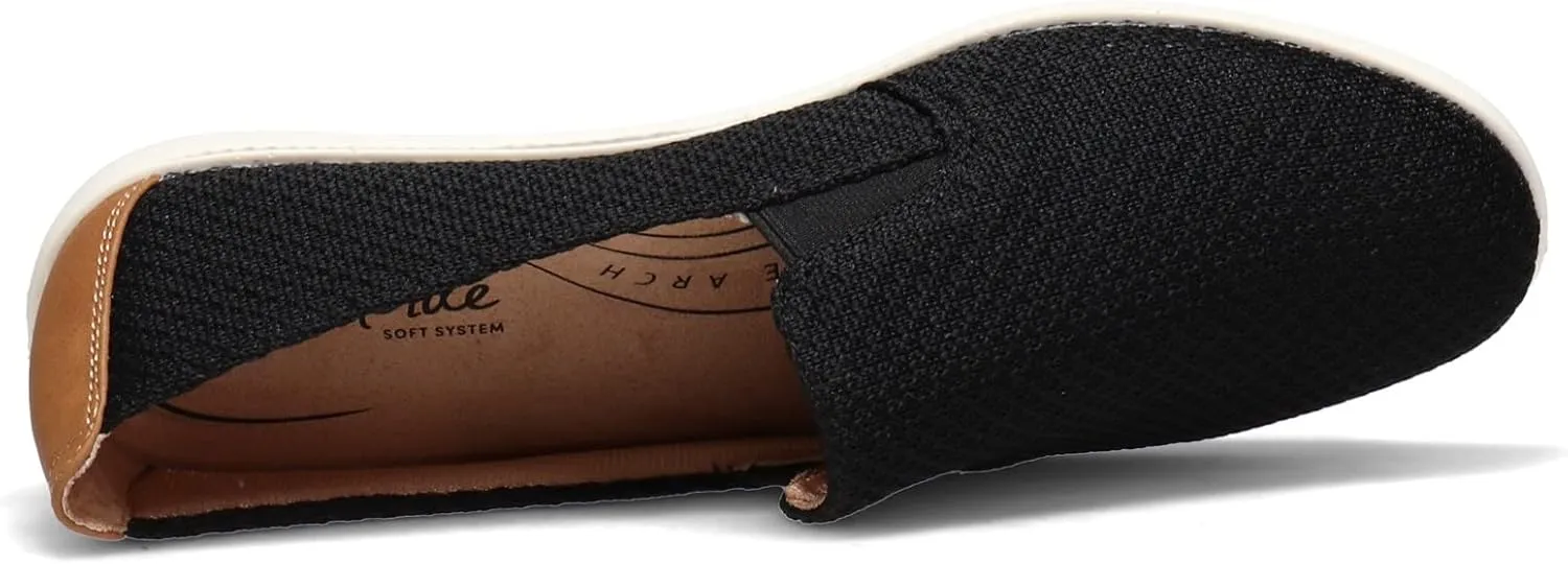 LifeStride Womens Next Level Slip-On Sneaker, Black, 9 Wide US