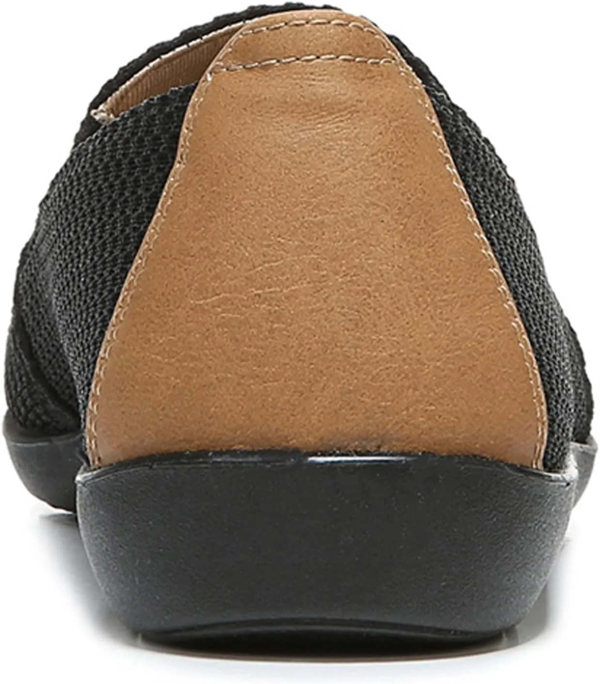 LifeStride Womens Next Level Slip-On Sneaker, Black/Tan, 9.5 US