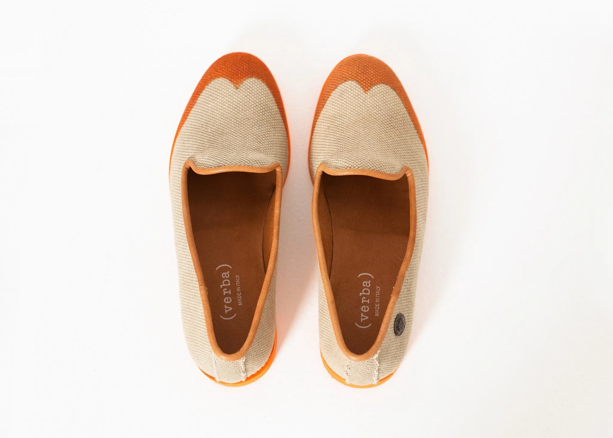Loafer in Protected Wingtip Orange Clean-lined