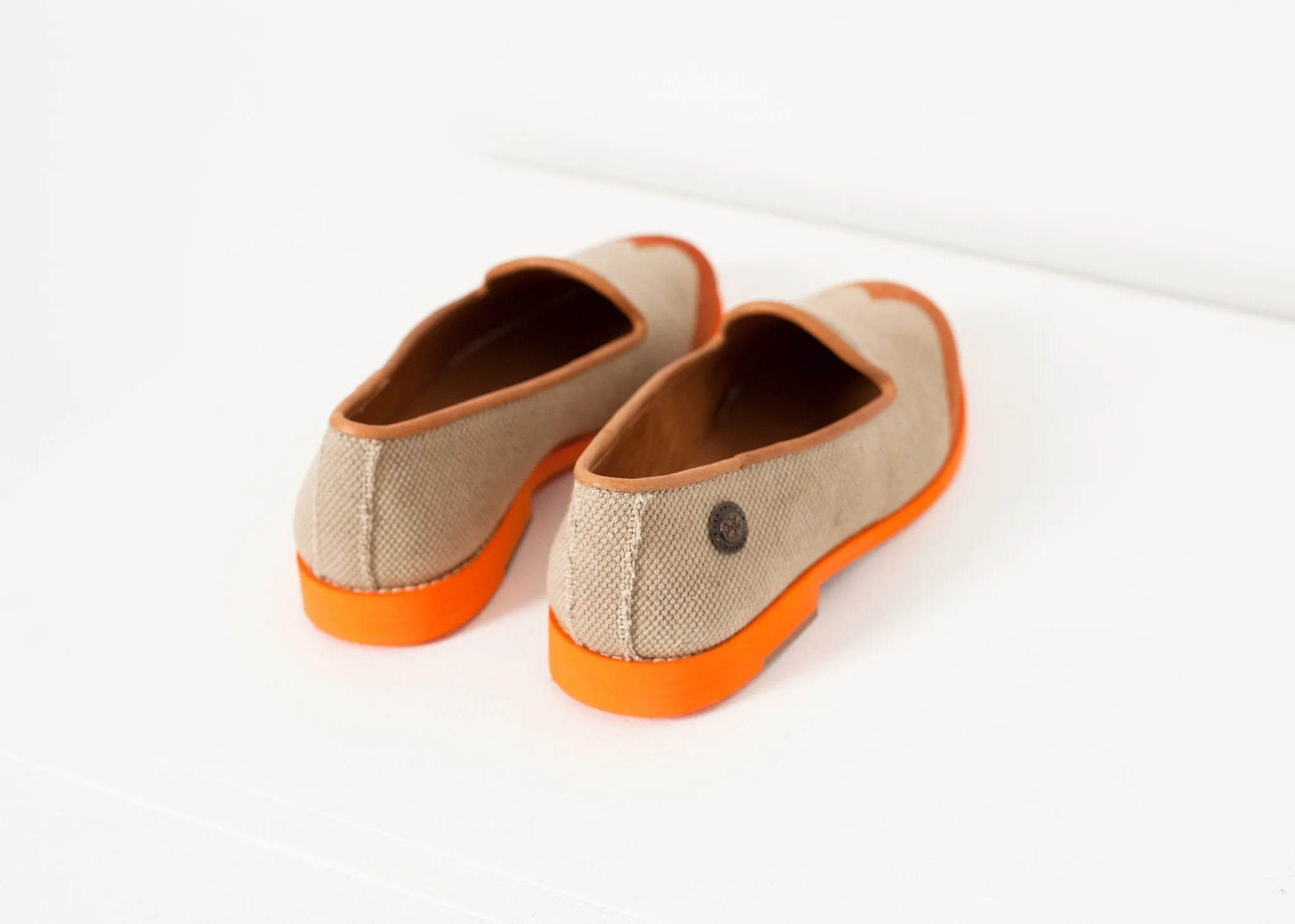 Loafer in Protected Wingtip Orange Clean-lined
