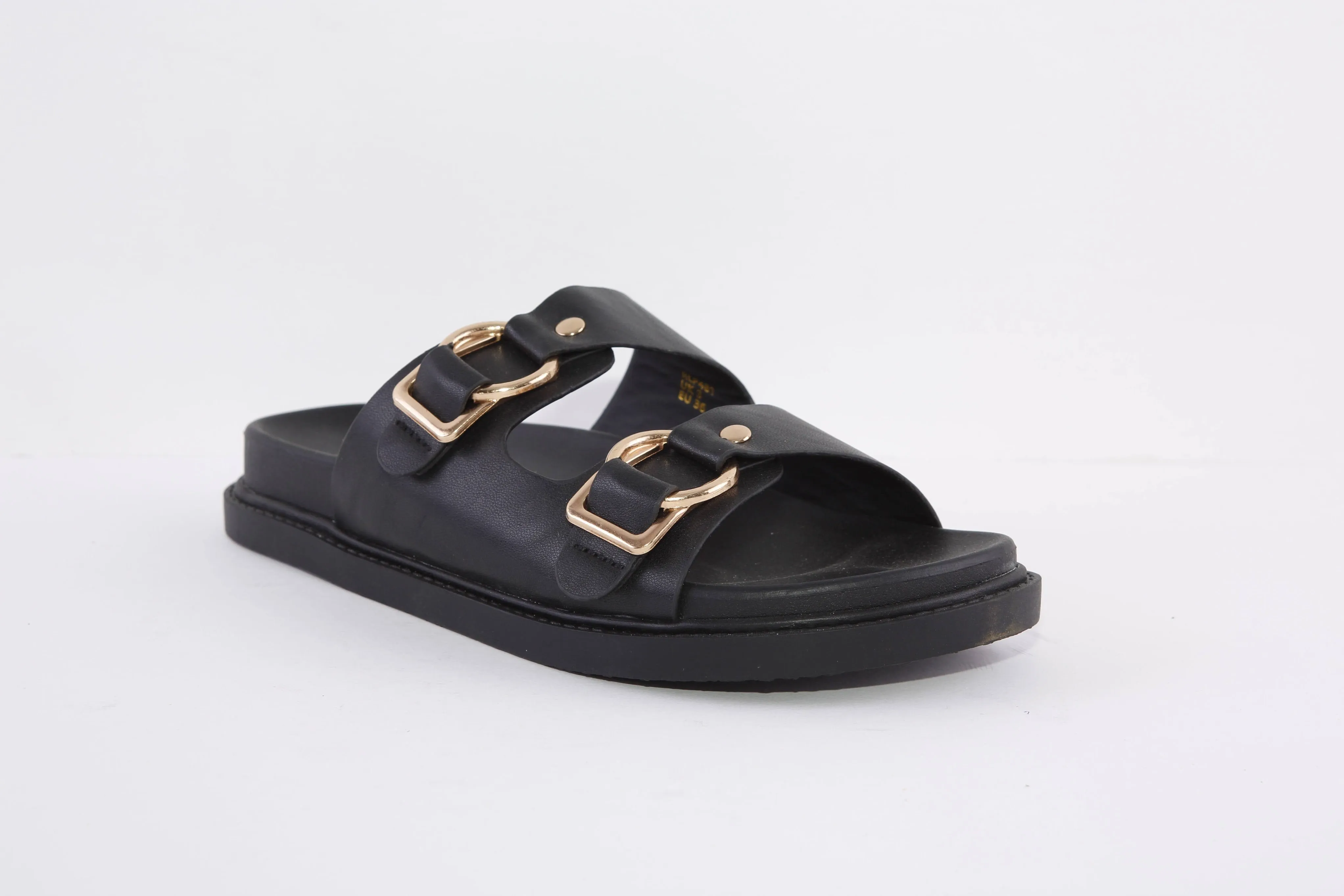 LOTUS - RAVEL LAKEN DOUBLE STRAP FASHION MULE - BLACK