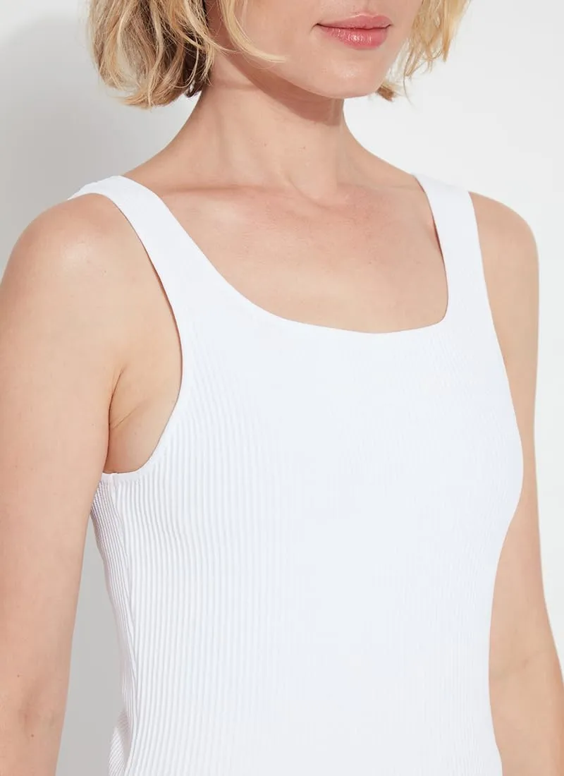 Lyssé Avril Sculpting Tank Top – Ribbed Knit Tank Tops for Women and Fitted Tank Top with 4-Way Stretch