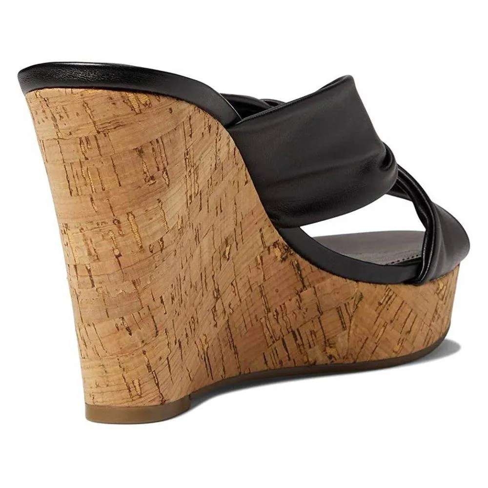 Marc Fisher Sandals Bonia Black Wedge Sandals
