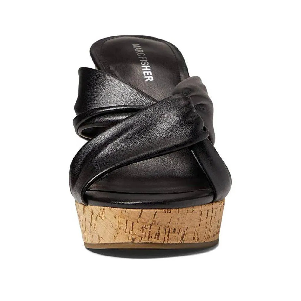 Marc Fisher Sandals Bonia Black Wedge Sandals