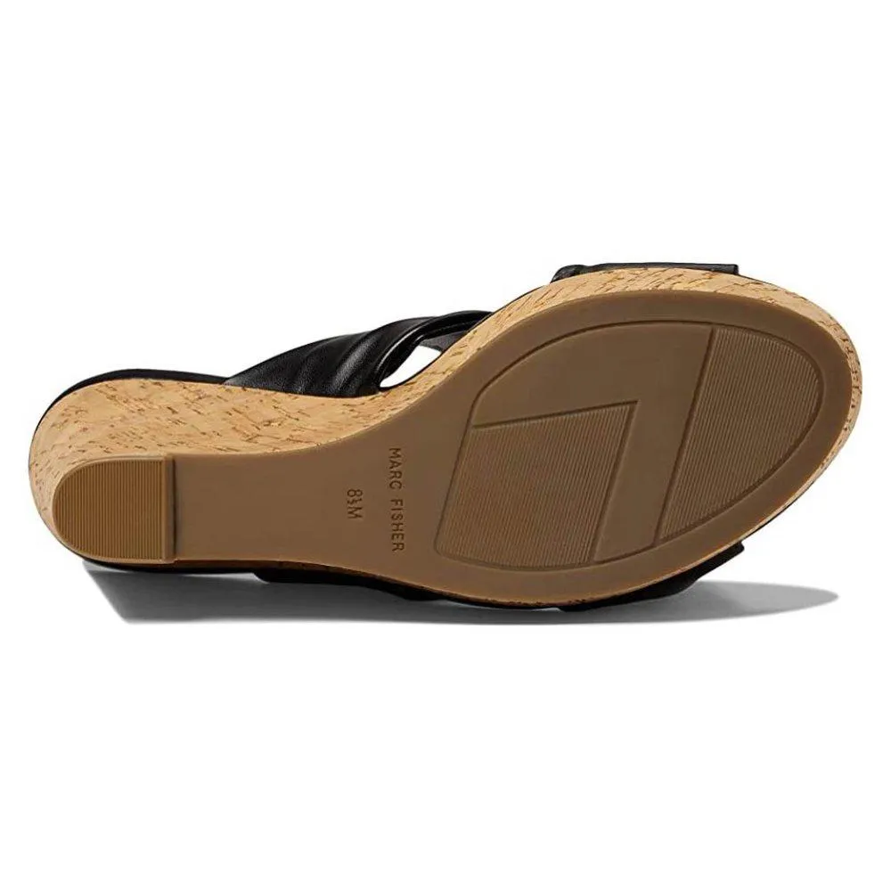 Marc Fisher Sandals Bonia Black Wedge Sandals