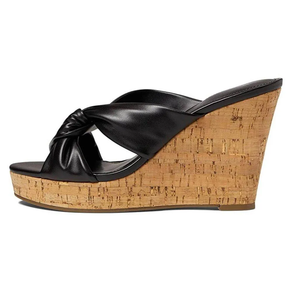 Marc Fisher Sandals Bonia Black Wedge Sandals