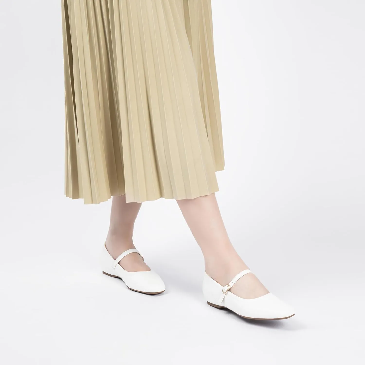 Mary Jane Flat Shoes with Arch Support and Hidden Wedge Heel, Women Ballet Flats, Mary Jane Flats, Comfortable Dress Shoes