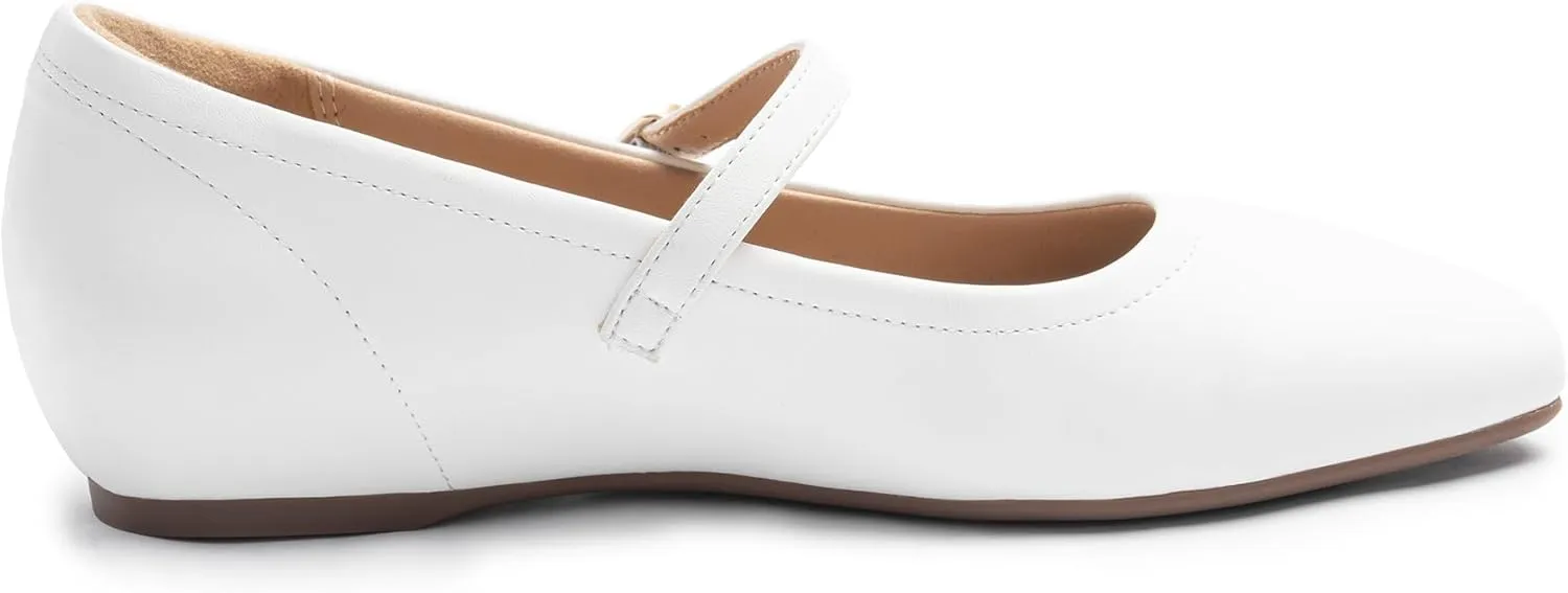 Mary Jane Flat Shoes with Arch Support and Hidden Wedge Heel, Women Ballet Flats, Mary Jane Flats, Comfortable Dress Shoes