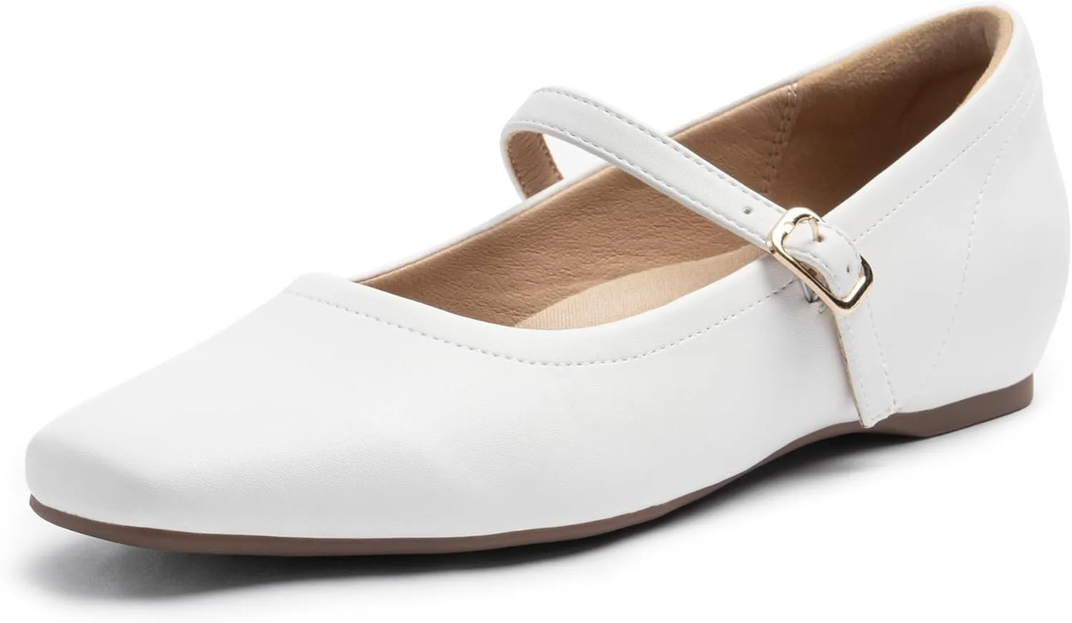 Mary Jane Flat Shoes with Arch Support and Hidden Wedge Heel, Women Ballet Flats, Mary Jane Flats, Comfortable Dress Shoes