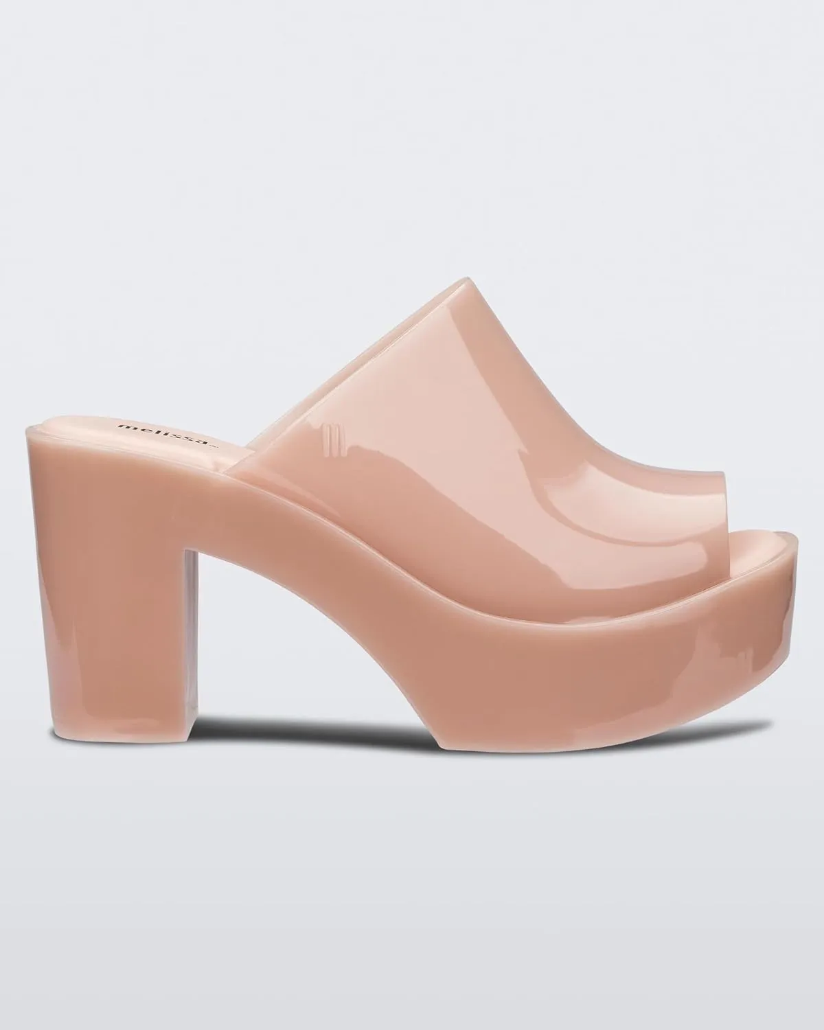 Melissa Mule Heel Collection - Fashion Sandal for Women - Iridescent Comfortable Mule Style - High-Shine Upper with Bubblegum Scent - Chic and Sophisticated