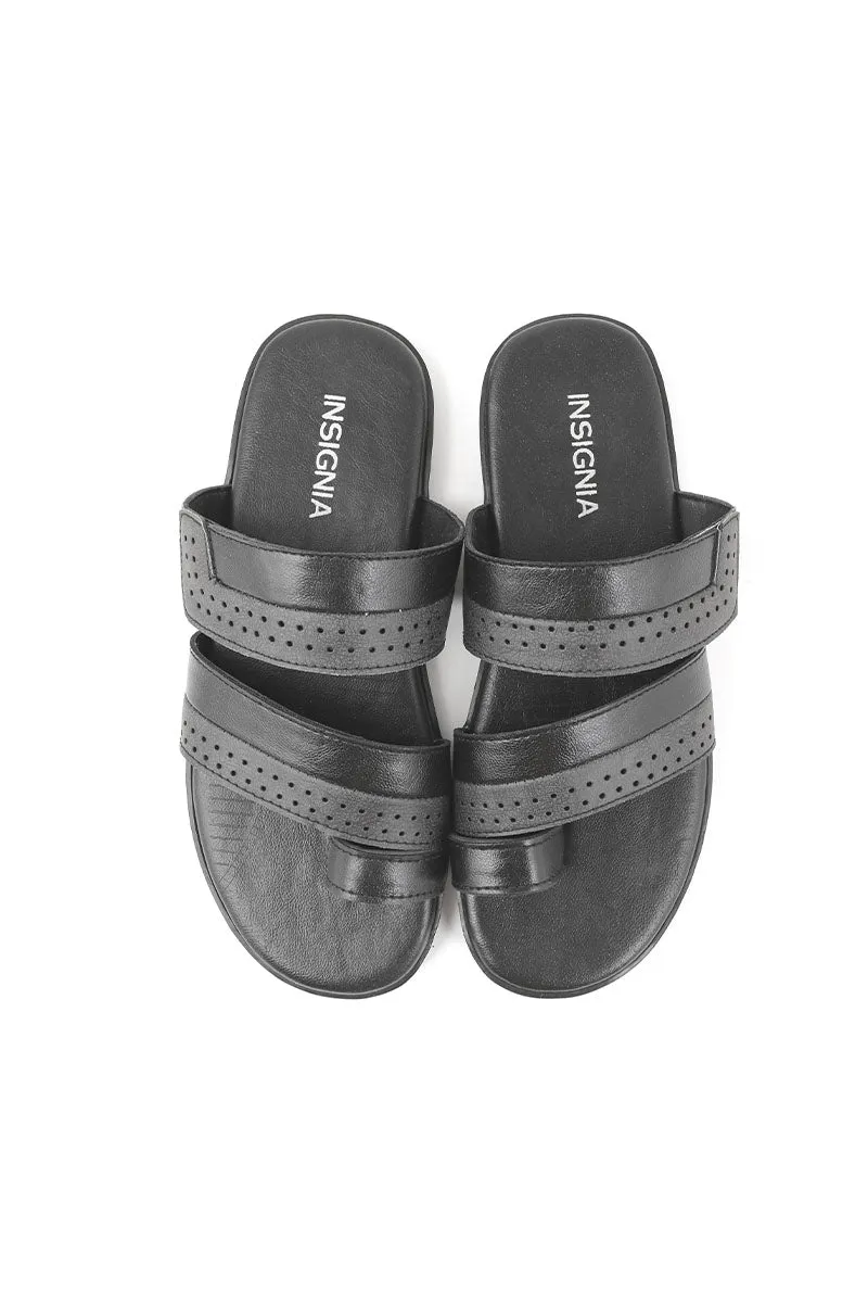 Men Casual Thong M10021-Black