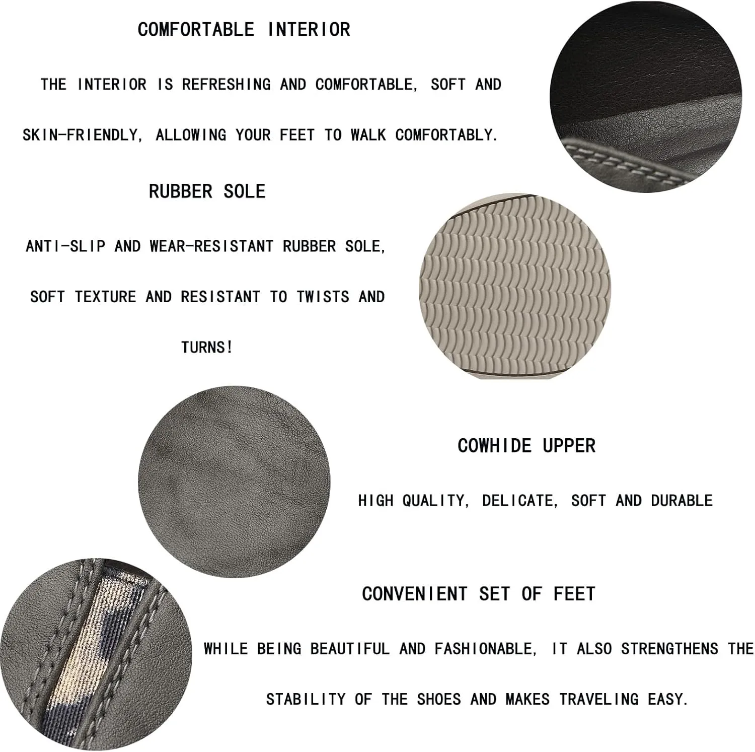 Men Cowhide Slip On Flat mule Shoes Summer Closed Round Toe Fashion Retro Backless Dress Loafers Shoes Comfortable Anti Slip Lightweight Moccasin Half Slides