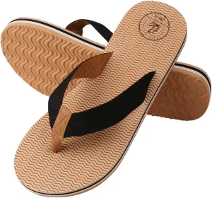 Men's Beach Flip Flops Soft Comfortable Open Toe Walking Thong Sandals Summer Slippers
