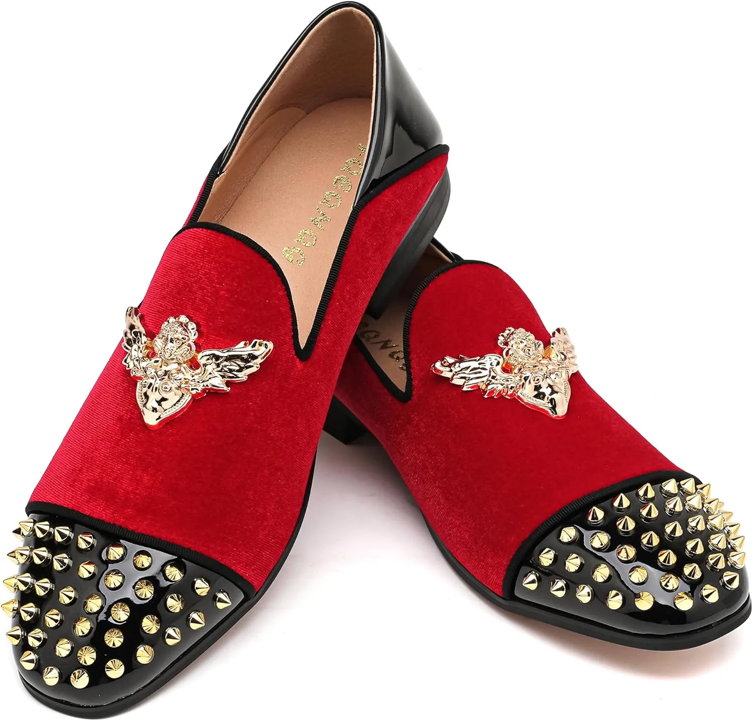 Men's Velvet Loafers Mens Shiny Slip-on Slippers, Classic Formal Wear Fashion Dress Loafer, Penny Party Wedding Dress Shoes for Men