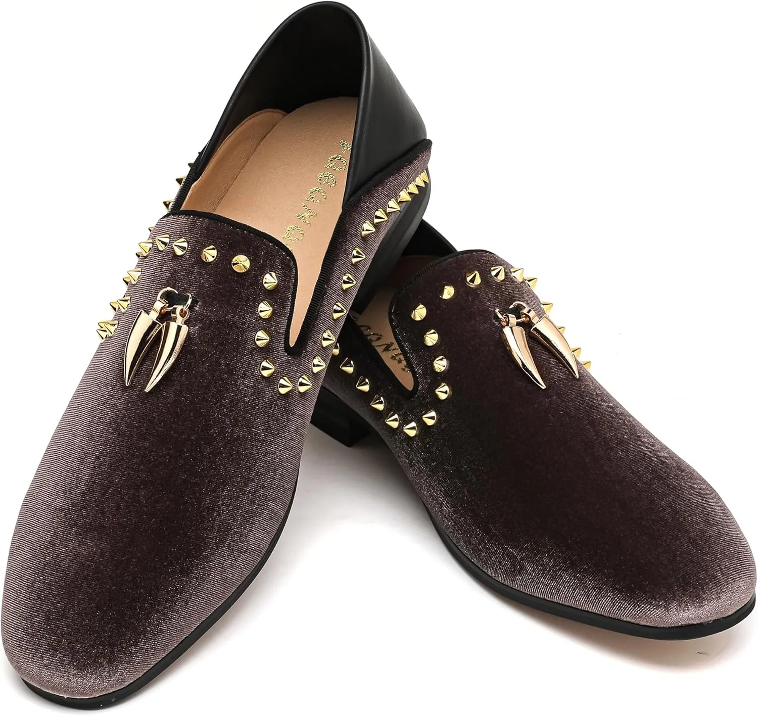 Men's Velvet Loafers Mens Shiny Slip-on Slippers, Classic Formal Wear Fashion Dress Loafer, Penny Party Wedding Dress Shoes for Men