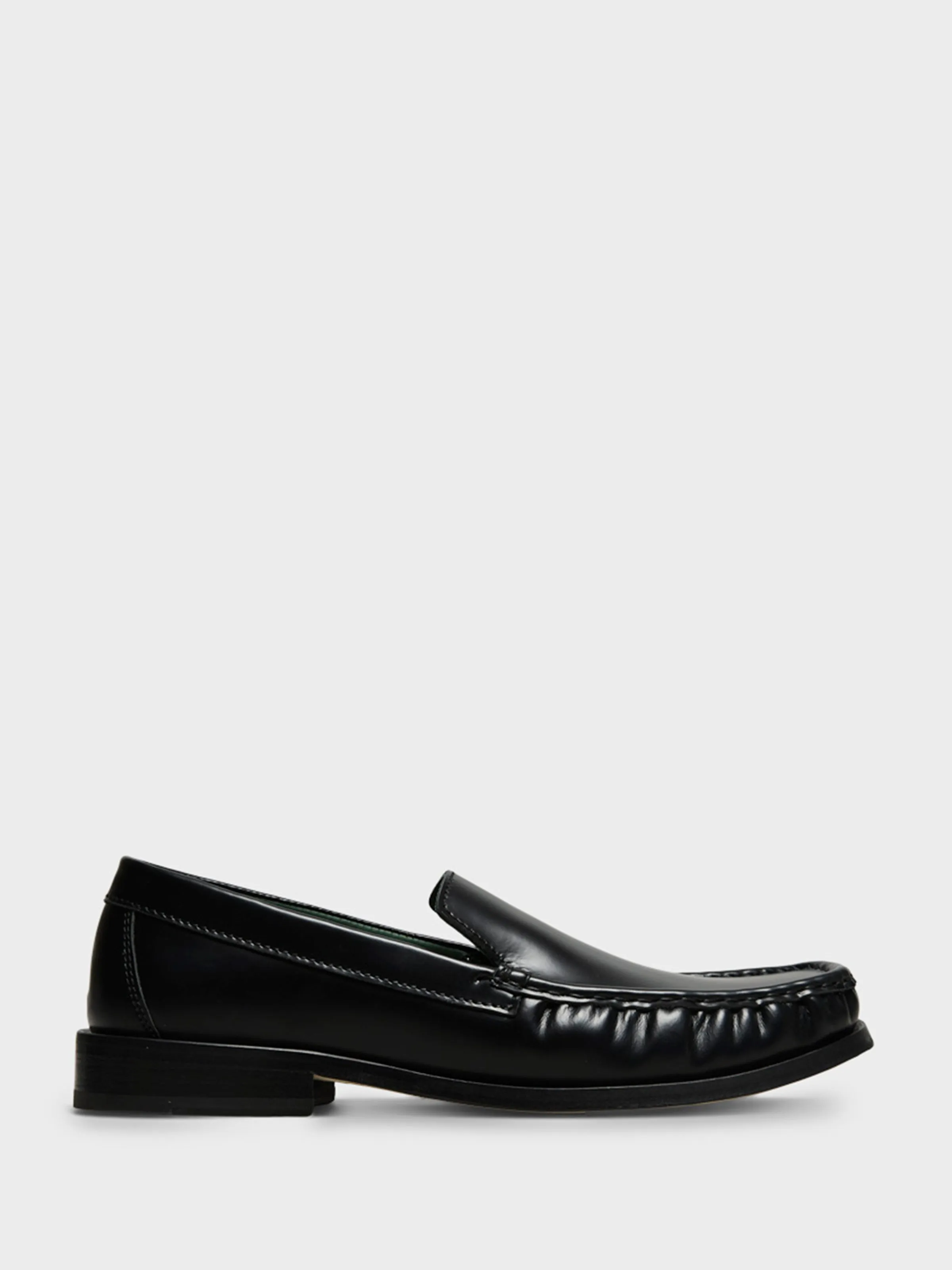 Michel Mocassin Shoes in Black Leather